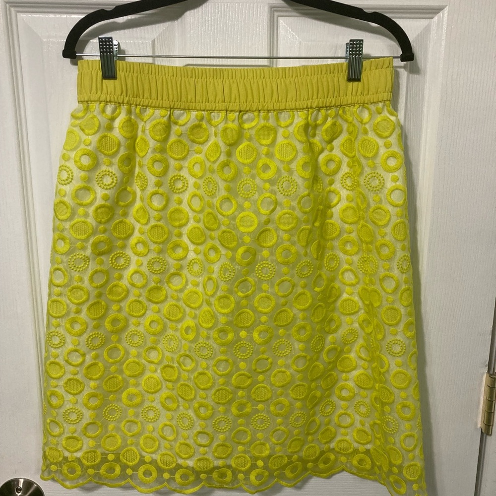 Liz Claiborne Vibrant Yellow A-Line Skirt